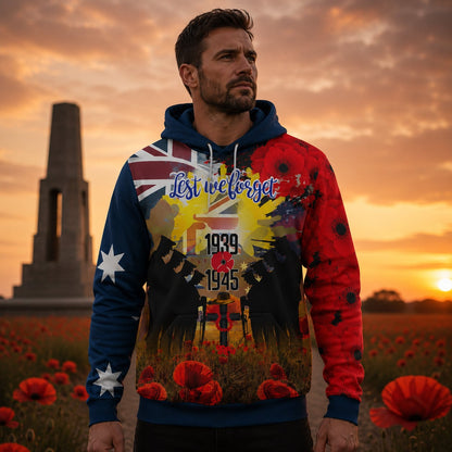 Australian Defence Force Lest We Forget Remembrance Day Anzac Day Hoodie