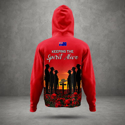 Personalized Australian Defence Force Hoodie, Anzac Day Remembrance Design