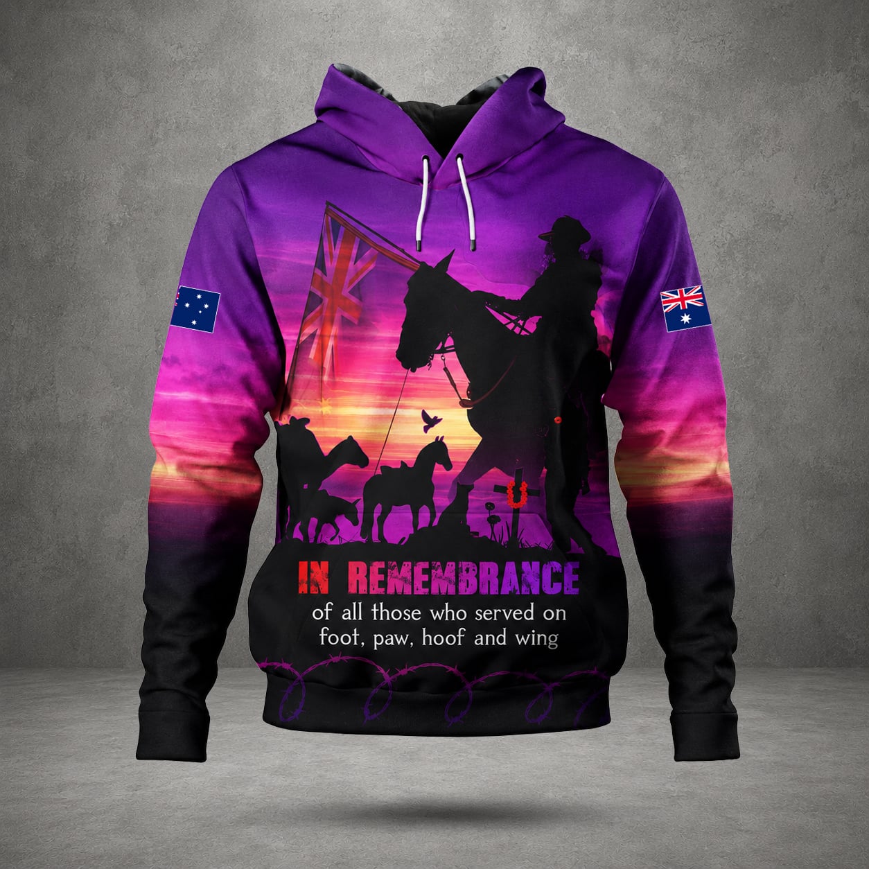 Australian Defence Force Remembrance Day Hoodie, Lest We Forget Anzac Tribute