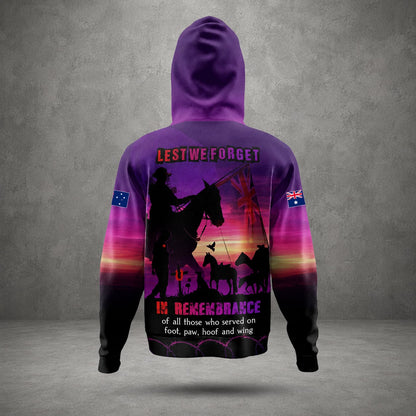 Australian Defence Force Remembrance Day Hoodie, Lest We Forget Anzac Tribute