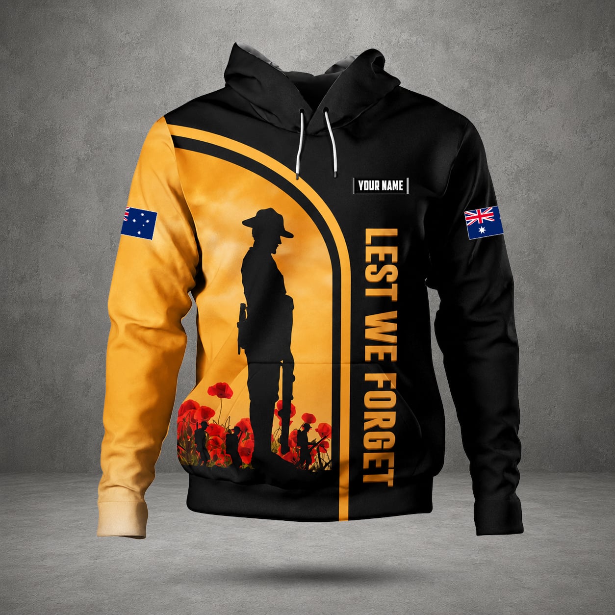Personalized Australian Defence Force Lest We Forget Remembrance Hoodie