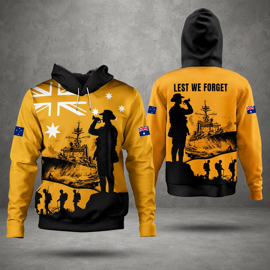 Personalized Australian Defence Force Lest We Forget Memorial Hoodie