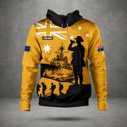 Personalized Australian Defence Force Lest We Forget Memorial Hoodie
