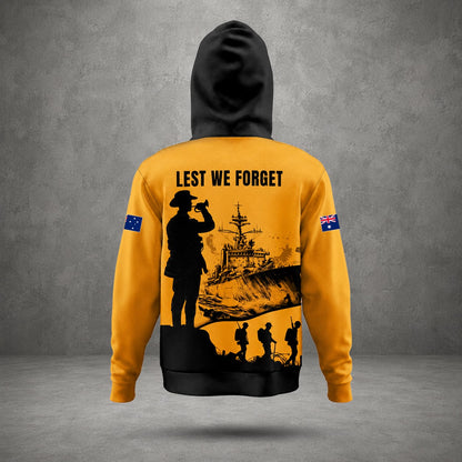 Personalized Australian Defence Force Lest We Forget Memorial Hoodie
