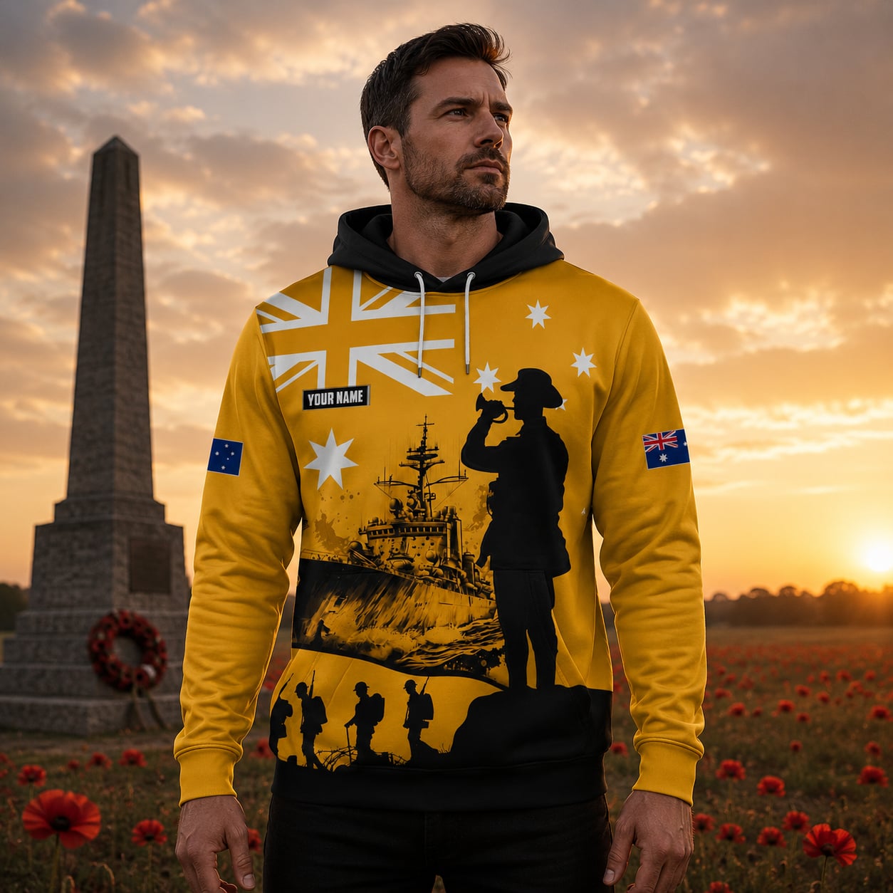Personalized Australian Defence Force Lest We Forget Memorial Hoodie