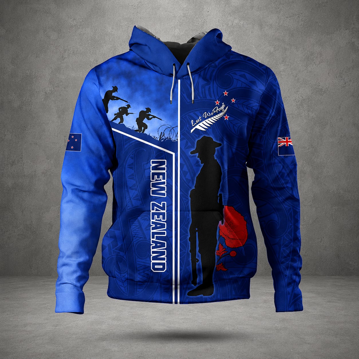New Zealand Defence Force Lest We Forget Remembrance Day Anzac Day Hoodie