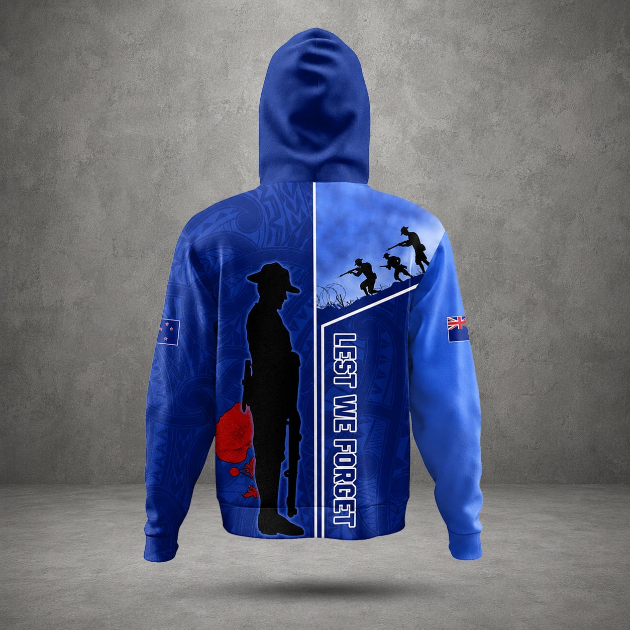 New Zealand Defence Force Lest We Forget Remembrance Day Anzac Day Hoodie