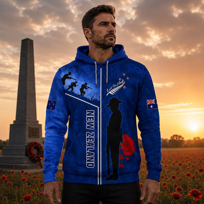 New Zealand Defence Force Lest We Forget Remembrance Day Anzac Day Hoodie