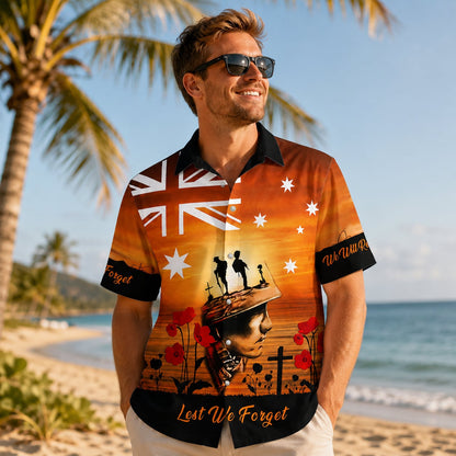 Australian Defence Force Hawaiian Shirt, Lest We Forget Remembrance Day Anzac Day Shirt