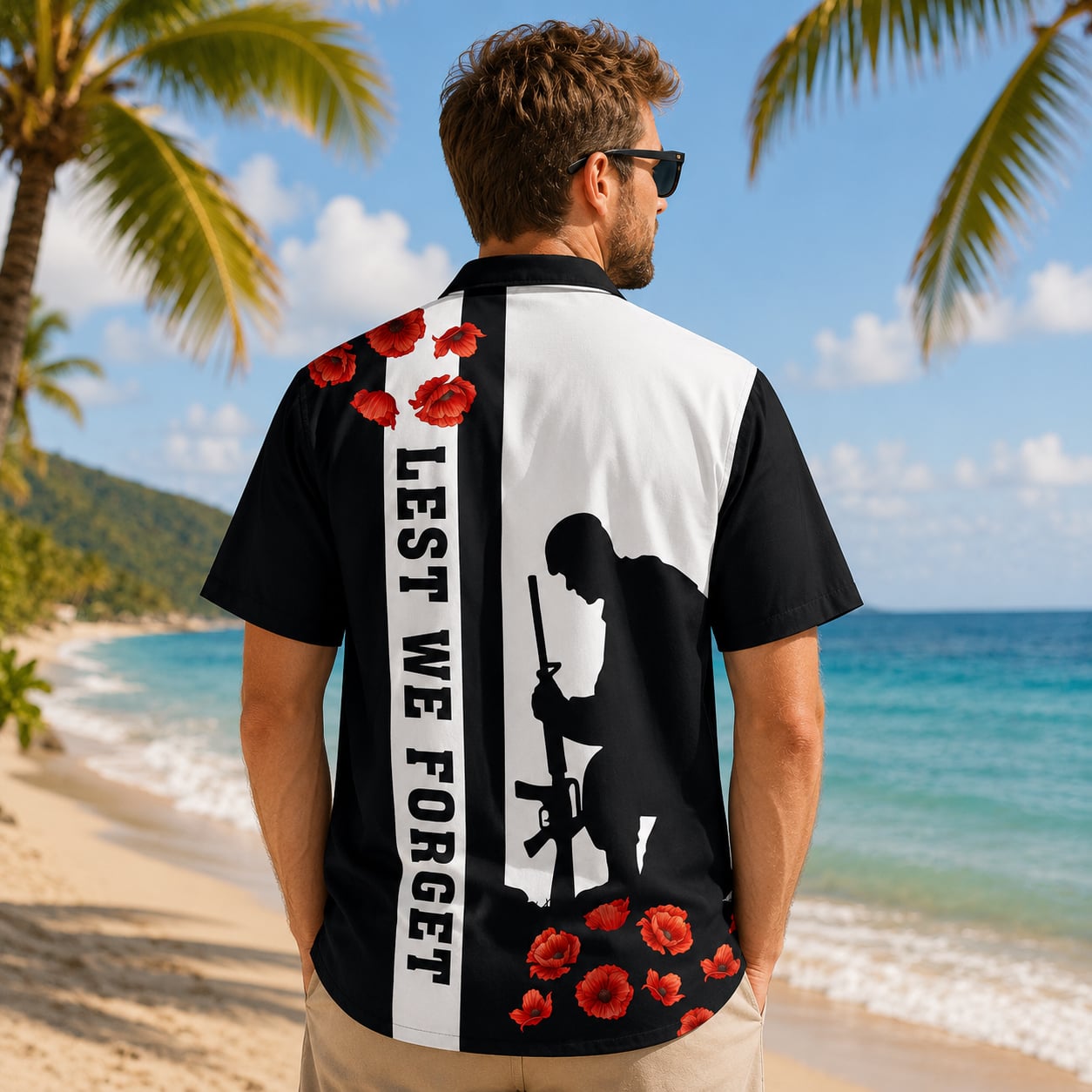 Australian Defence Force Anzac Day Hawaiian Shirt, Lest We Forget Remembrance Military Gift