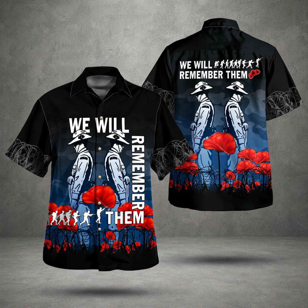 Australian Defence Force Lest We Forget Remembrance Day Anzac Day Hawaiian Shirt