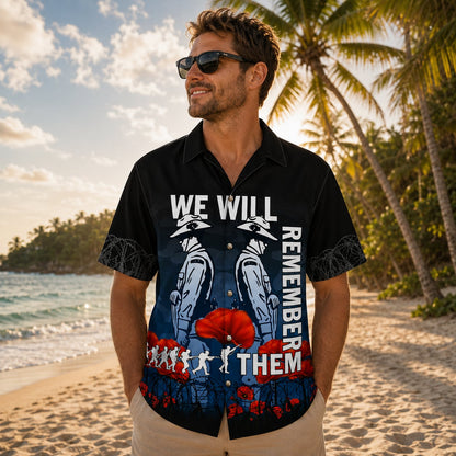 Australian Defence Force Lest We Forget Remembrance Day Anzac Day Hawaiian Shirt