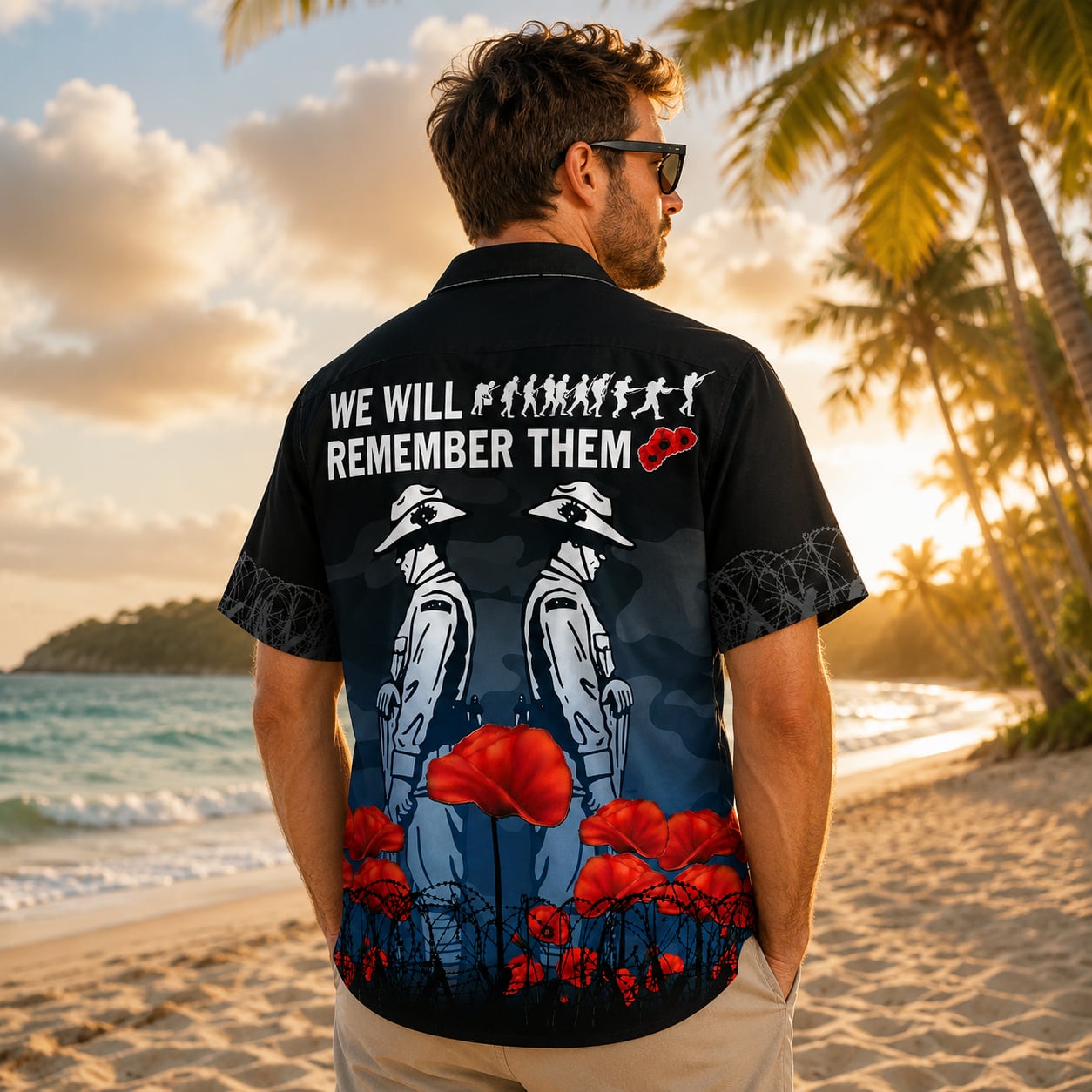 Australian Defence Force Lest We Forget Remembrance Day Anzac Day Hawaiian Shirt