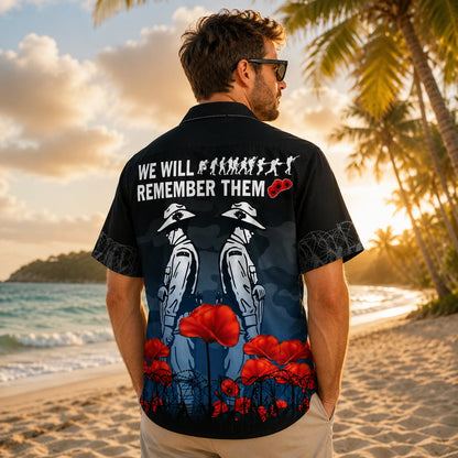 Australian Defence Force Lest We Forget Remembrance Day Anzac Day Hawaiian Shirt