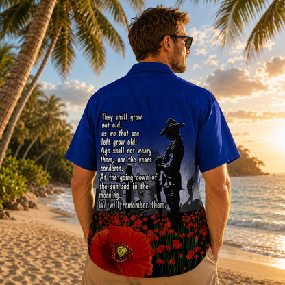 Australian Military Hawaiian Shirt, Anzac Day Remembrance Shirt, Defence Force Veteran Gift