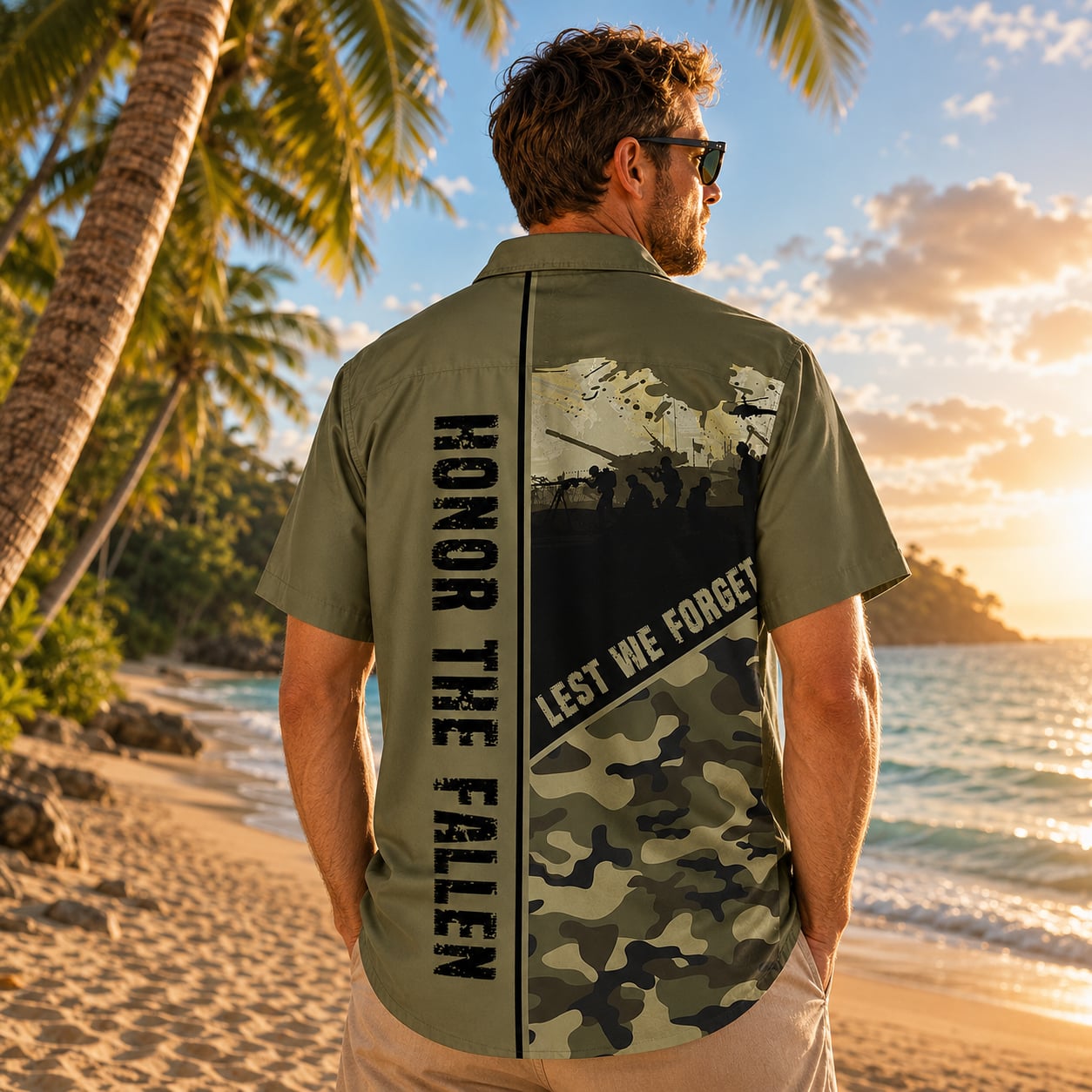Australian Defence Force Memorial Hawaiian Shirt, Lest We Forget Anzac Day Military Shirt