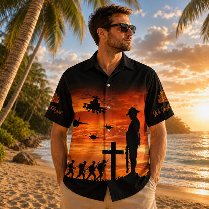 Australian Defence Force Hawaiian Shirt, Lest We Forget Remembrance Day Anzac Day Military Shirt