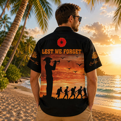 Australian Defence Force Hawaiian Shirt, Lest We Forget Remembrance Day Anzac Day Military Shirt