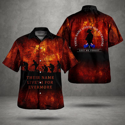 Australian Defence Force Hawaiian Shirt, Lest We Forget Remembrance Day Anzac Day Gift