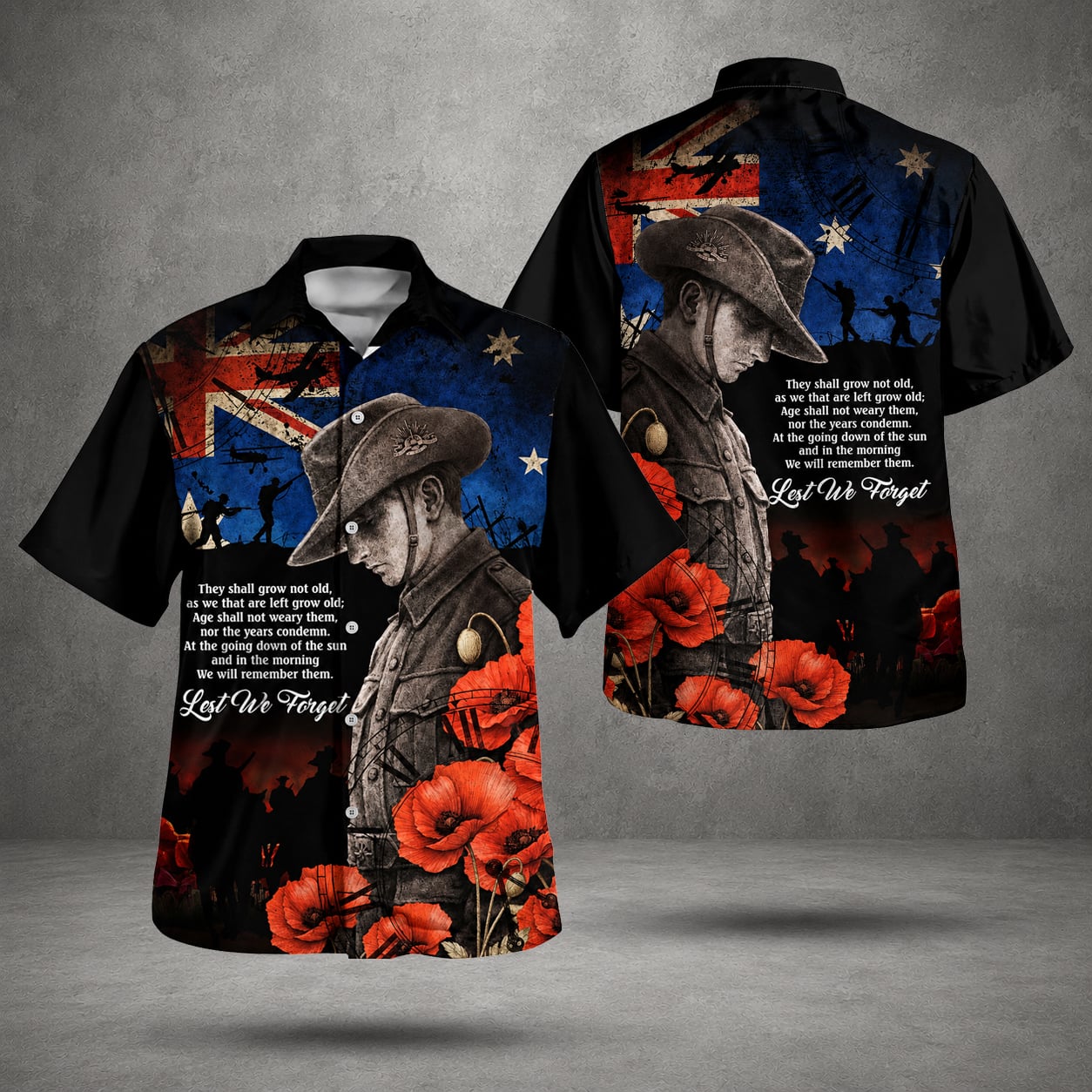 Australian Defence Force Veteran Hawaiian Shirt, Lest We Forget Memorial Gift