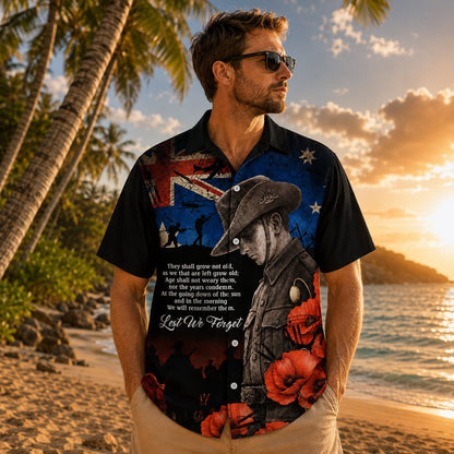 Australian Defence Force Veteran Hawaiian Shirt, Lest We Forget Memorial Gift