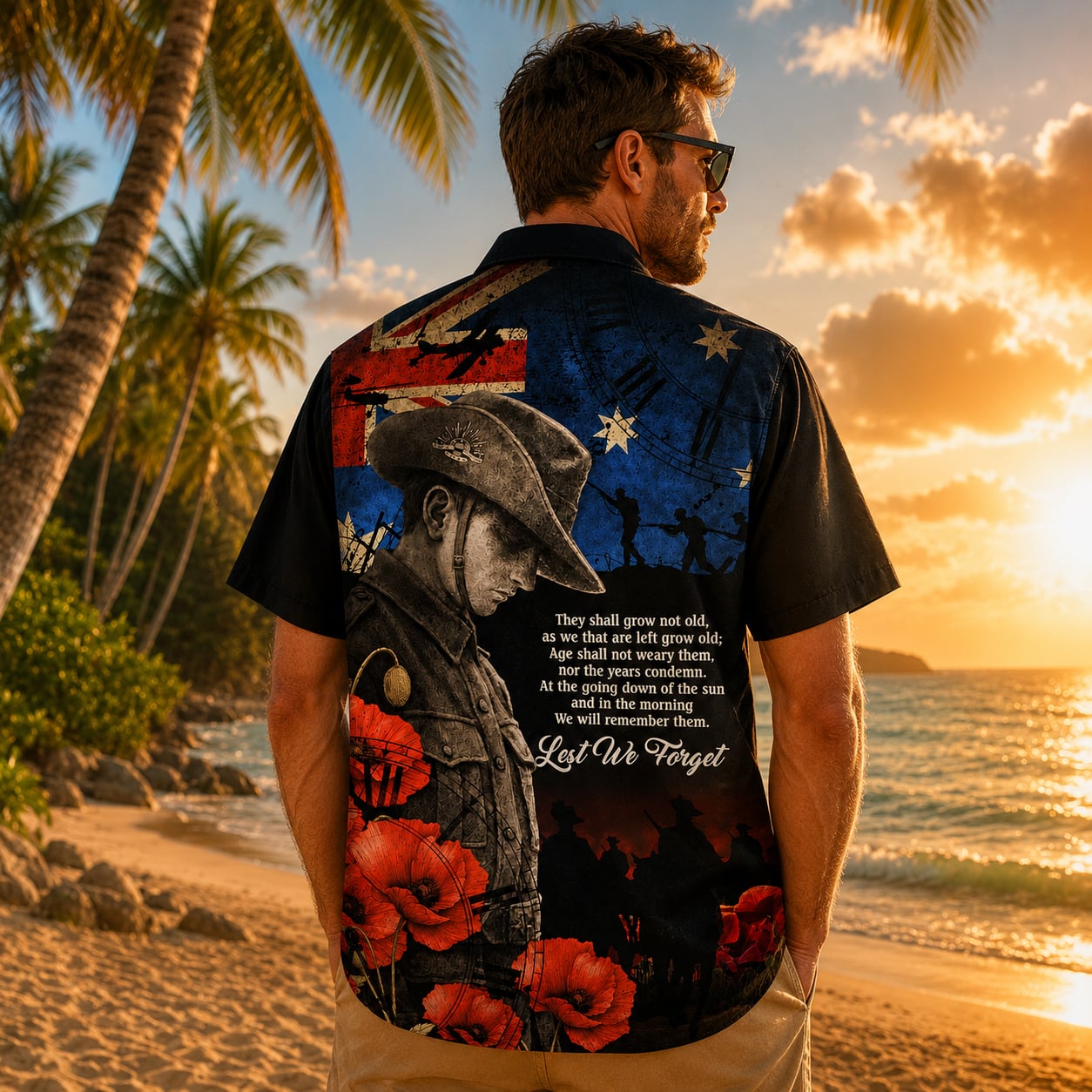 Australian Defence Force Veteran Hawaiian Shirt, Lest We Forget Memorial Gift