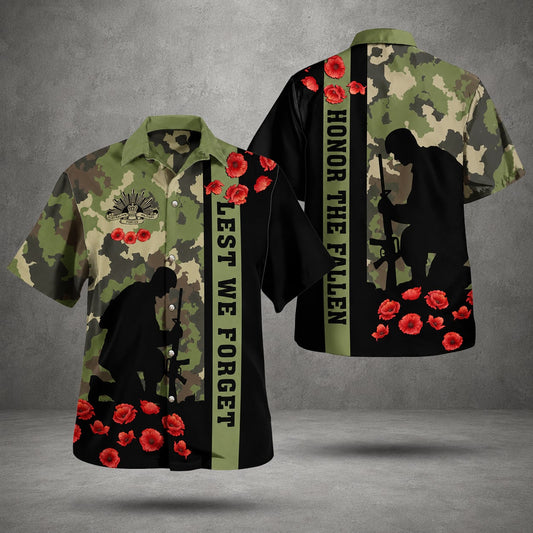 Australian Defence Force Anzac Day Hawaiian Shirt, Lest We Forget Military Veteran Gift