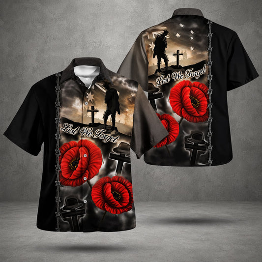 Australian Defence Force Anzac Day Hawaiian Shirt, Military Veteran Remembrance Gift