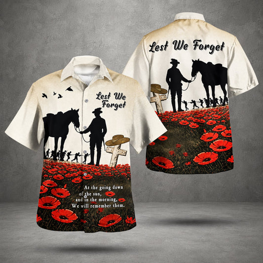 Australian Defence Force Hawaiian Shirt, Anzac Day Lest We Forget Remembrance Day Shirt