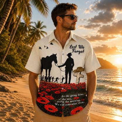 Australian Defence Force Hawaiian Shirt, Anzac Day Lest We Forget Remembrance Day Shirt