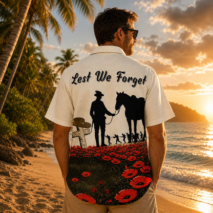 Australian Defence Force Hawaiian Shirt, Anzac Day Lest We Forget Remembrance Day Shirt
