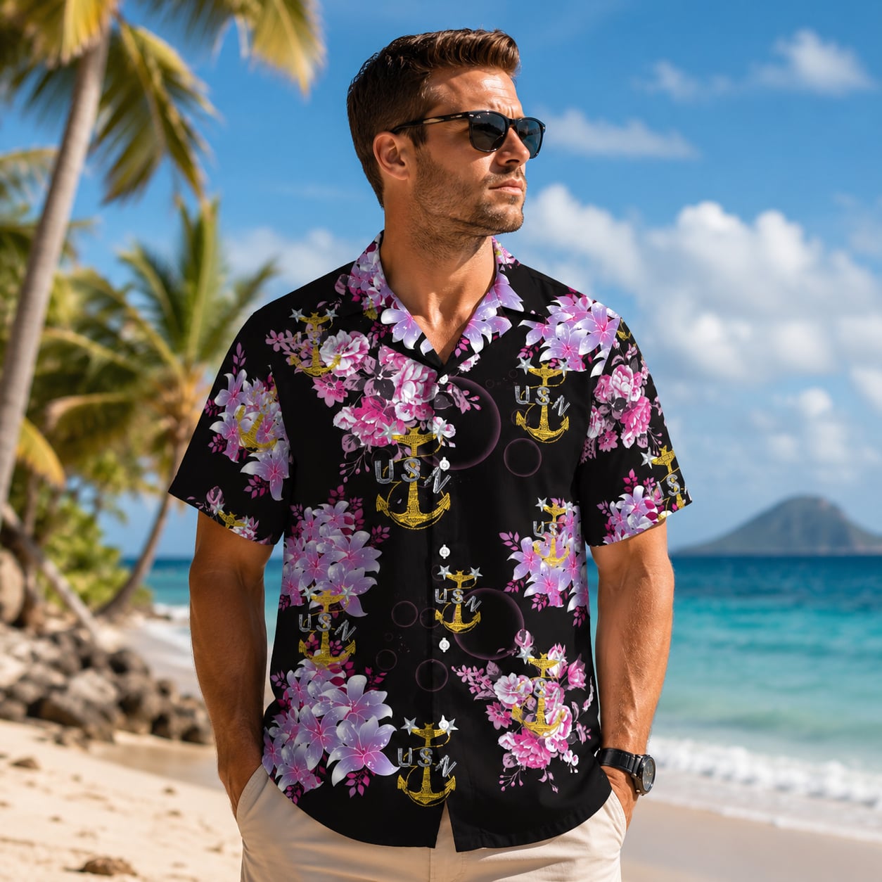 US Navy Master Chief Anchor Hawaiian Shirt