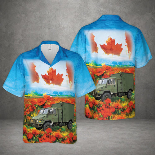 Canadian Army LSVW Military Truck, Remembrance Day Hawaiian Shirt
