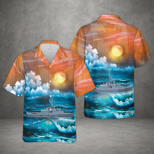 Royal Canadian Navy HMCS Athabaskan (DDG 282) Hawaiian Shirt