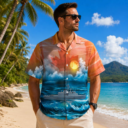 Royal Canadian Navy HMCS Athabaskan (DDG 282) Hawaiian Shirt