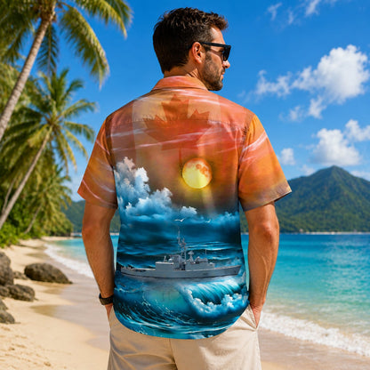 Royal Canadian Navy HMCS Athabaskan (DDG 282) Hawaiian Shirt