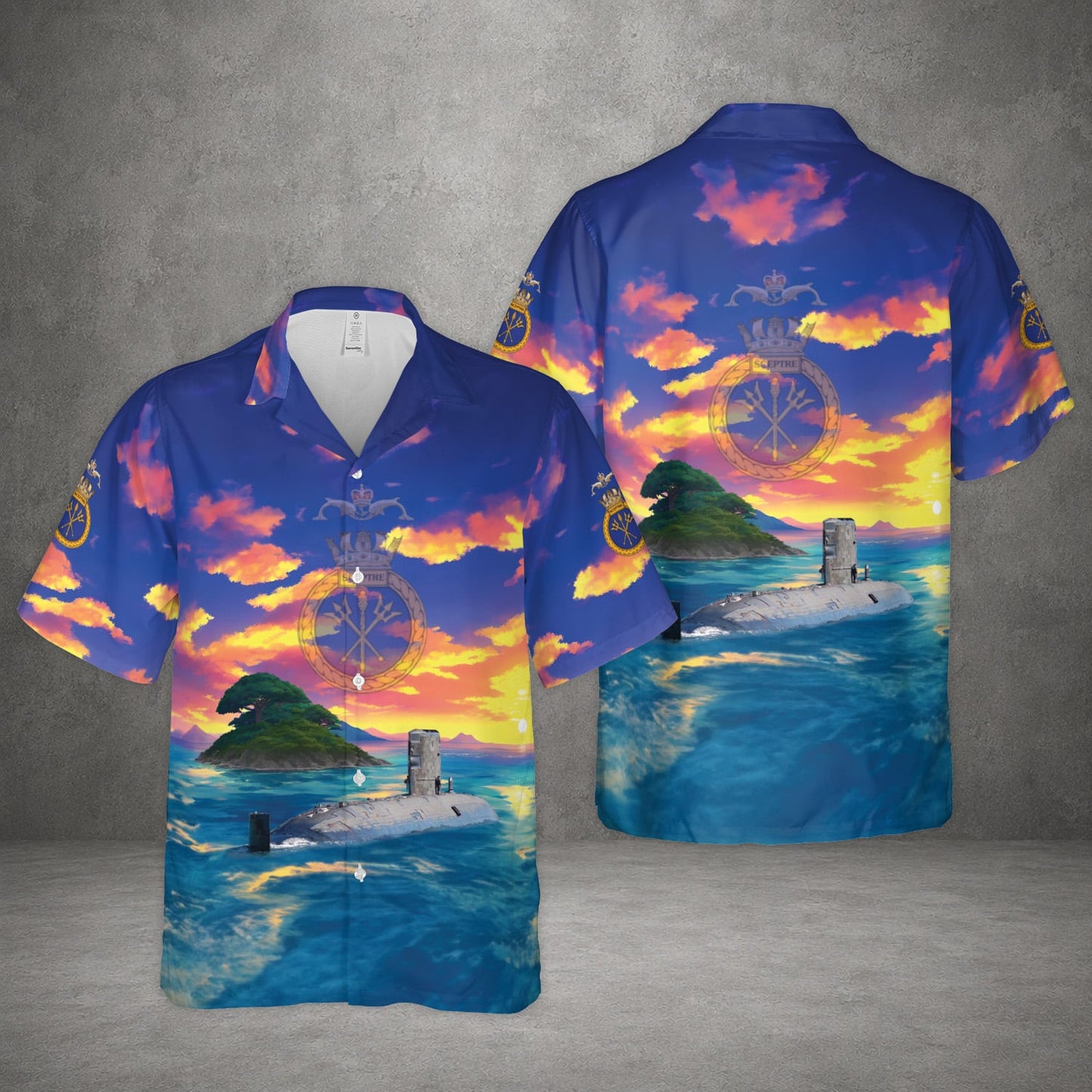 Royal Navy HMS Sceptre Sceptre (S104) Hawaiian Shirt