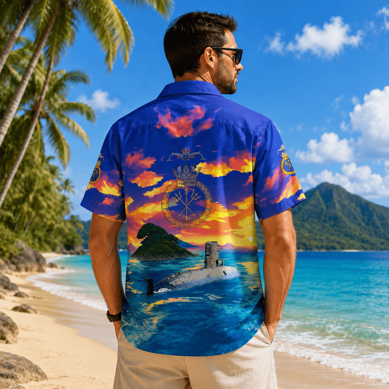 Royal Navy HMS Sceptre Sceptre (S104) Hawaiian Shirt