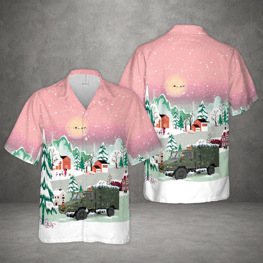 Canadian Army LSVW Military Truck Christmas Hawaiian Shirt