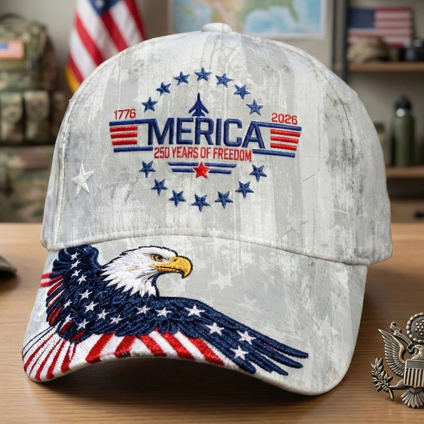 Personalized Proud American Eagle Cap, Classic Cap For Patriots